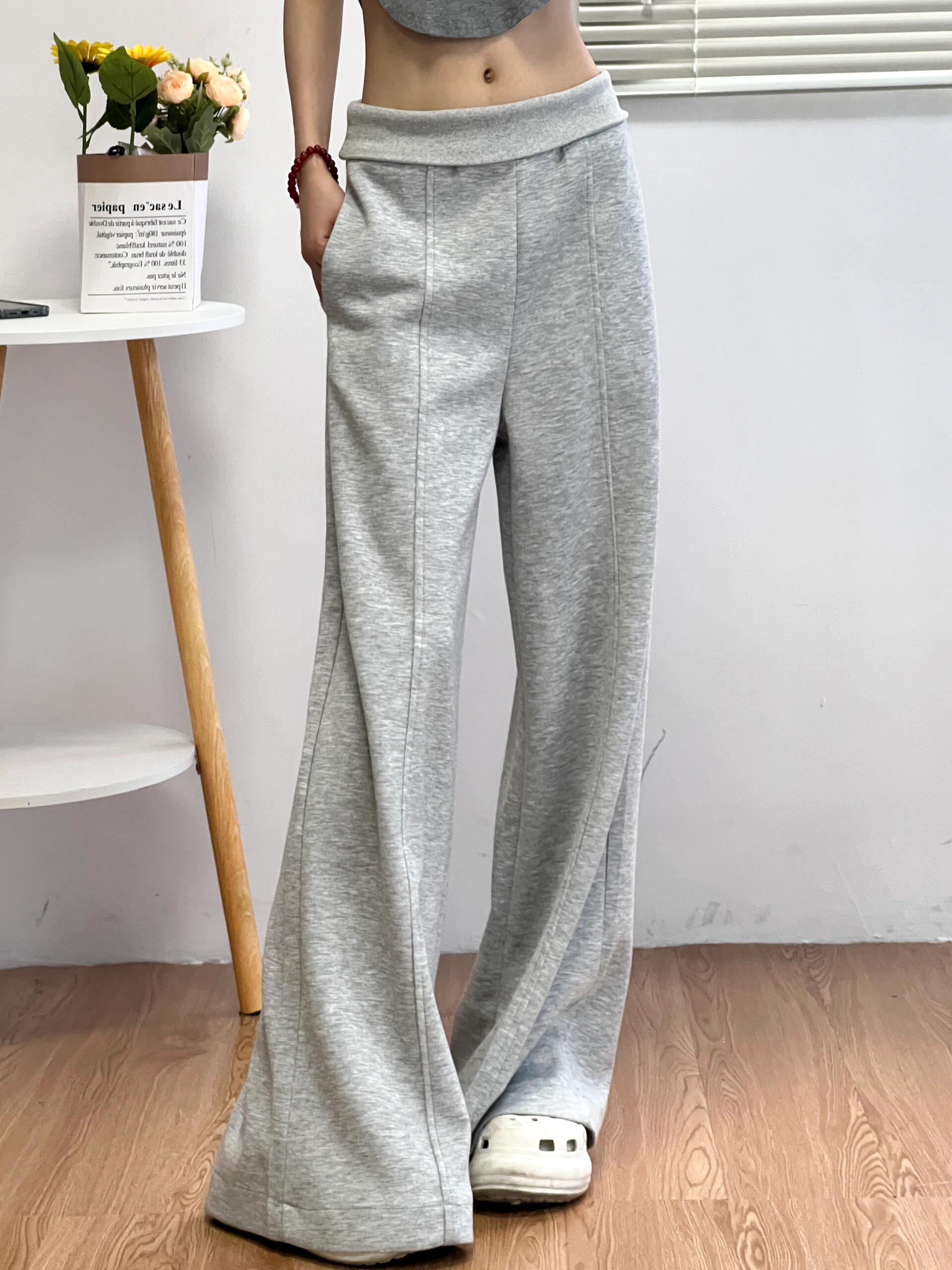 【レディース】スウェットパンツ ゆったりフレアスウェットパンツ