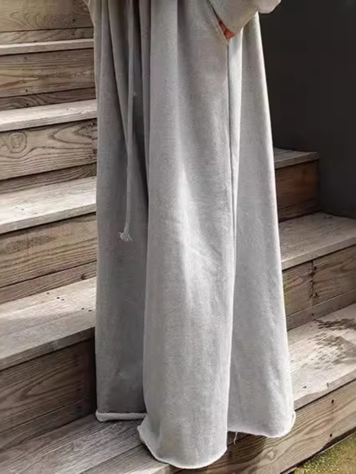 【レディース】スウェットパンツ 優雅な流れるワイドフレアパンツ