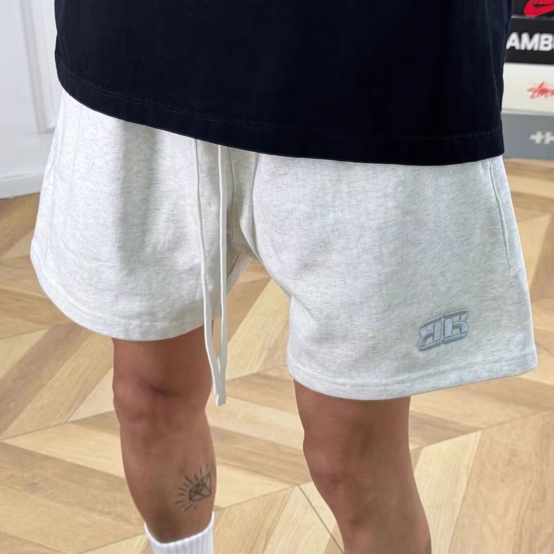 【メンズ】スウェットパンツ シンプル刺繍ロゴ入りスウェットショート