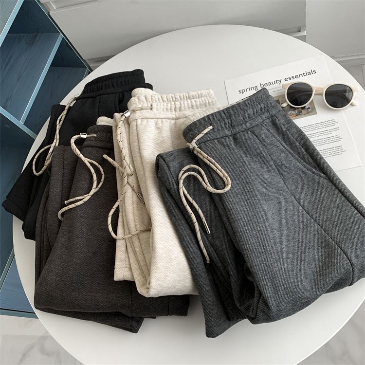 新作レディース裏起毛スウェットパンツ四色展開