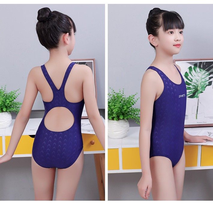 競泳水着 ジュニア向け幾何学模様ワンピース競泳水着