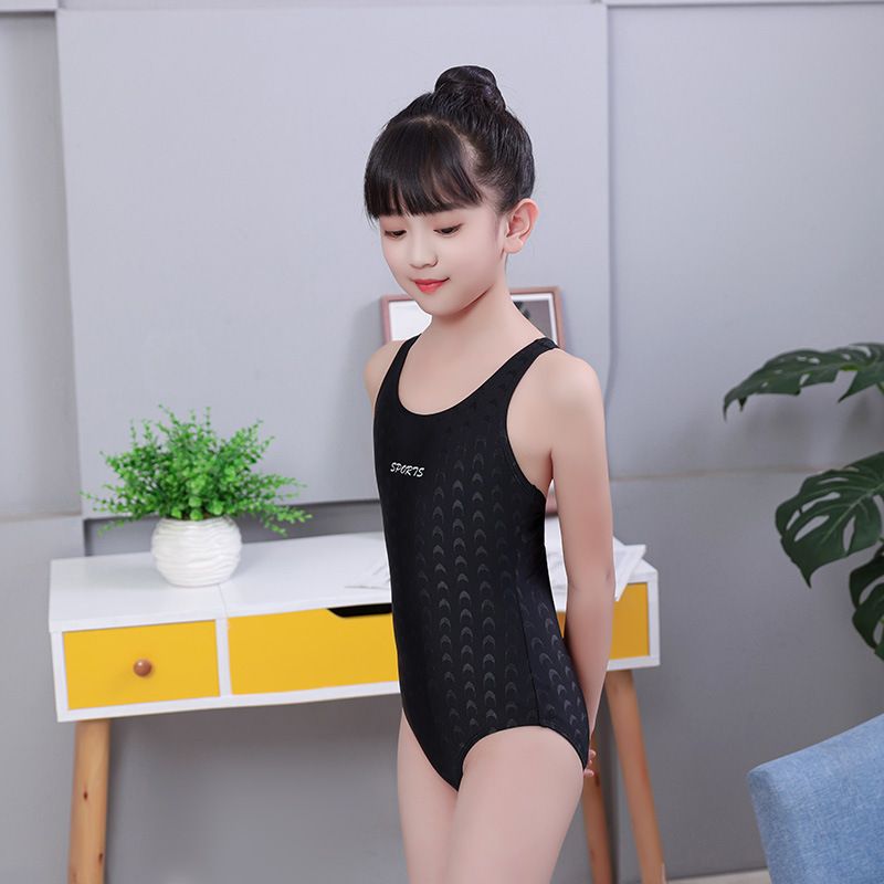 競泳水着 ジュニア向け幾何学模様ワンピース競泳水着