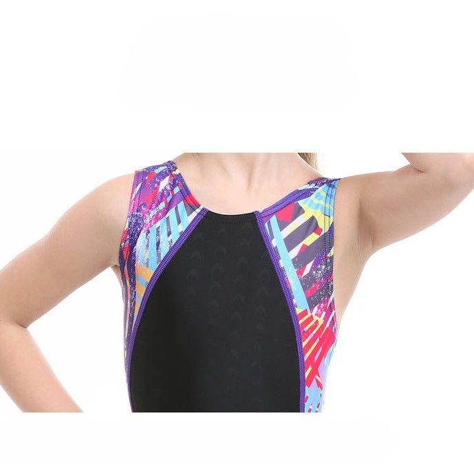 競泳水着 幾何学模様ジュニア競泳水着