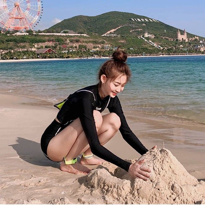 競泳水着 長袖ラッシュガード レディース競泳水着二点セット