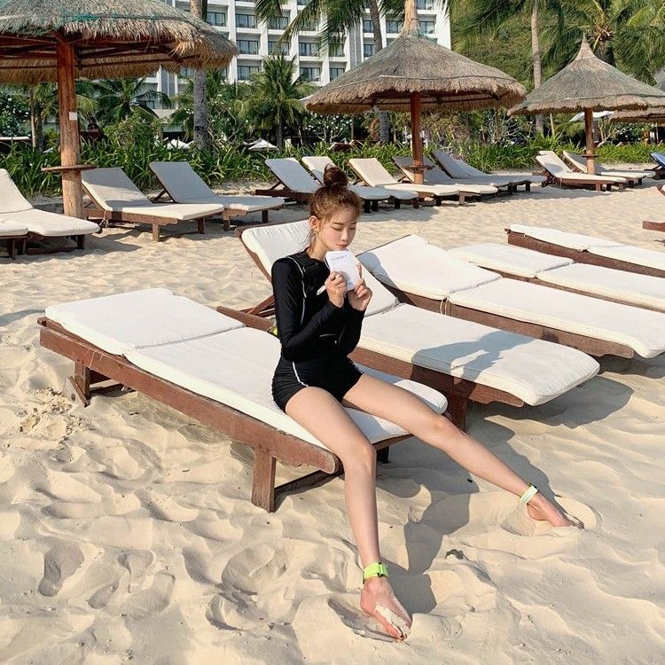 競泳水着 長袖ラッシュガード レディース競泳水着二点セット