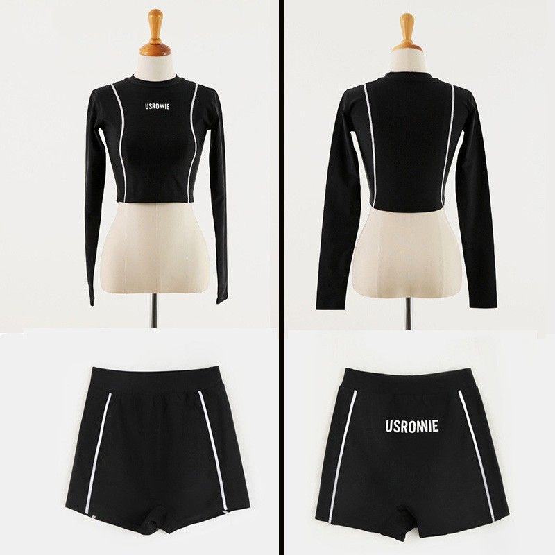 競泳水着 長袖ラッシュガード レディース競泳水着二点セット