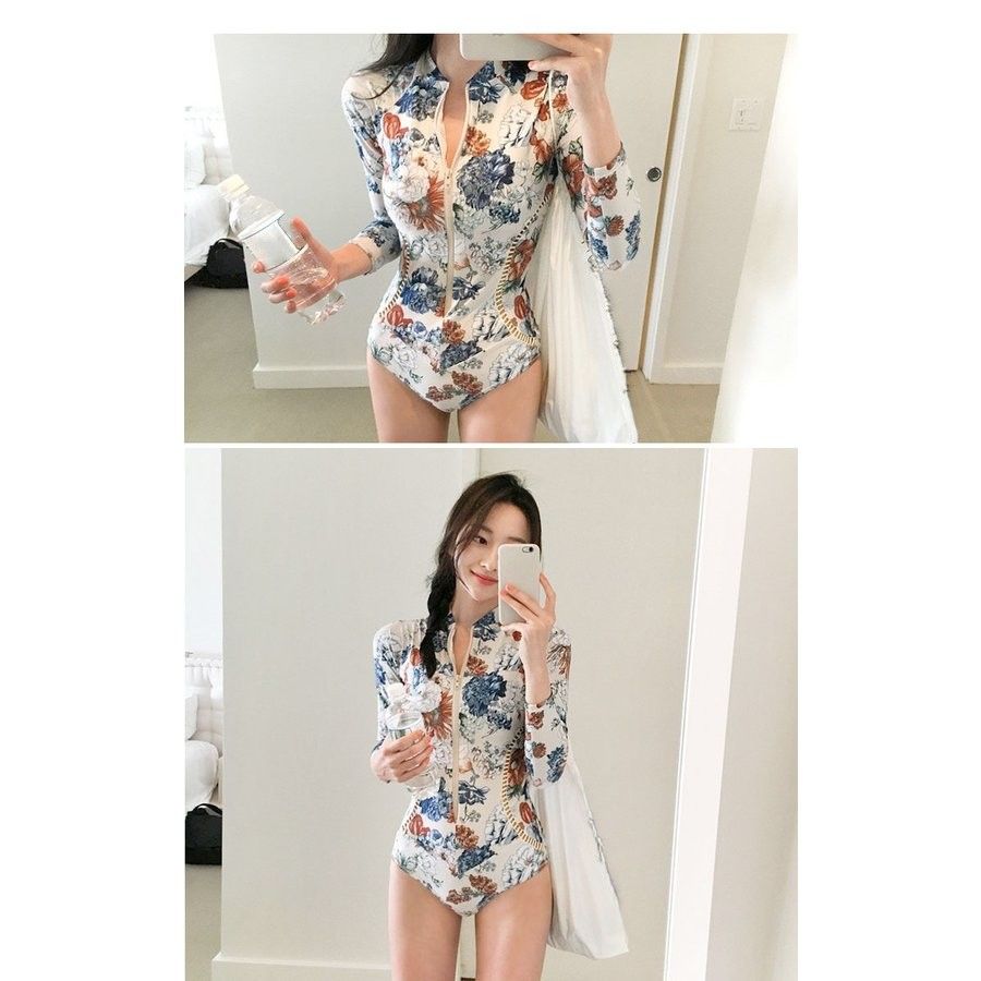 競泳水着 体型カバーワンピース型 長袖レディース競泳水着