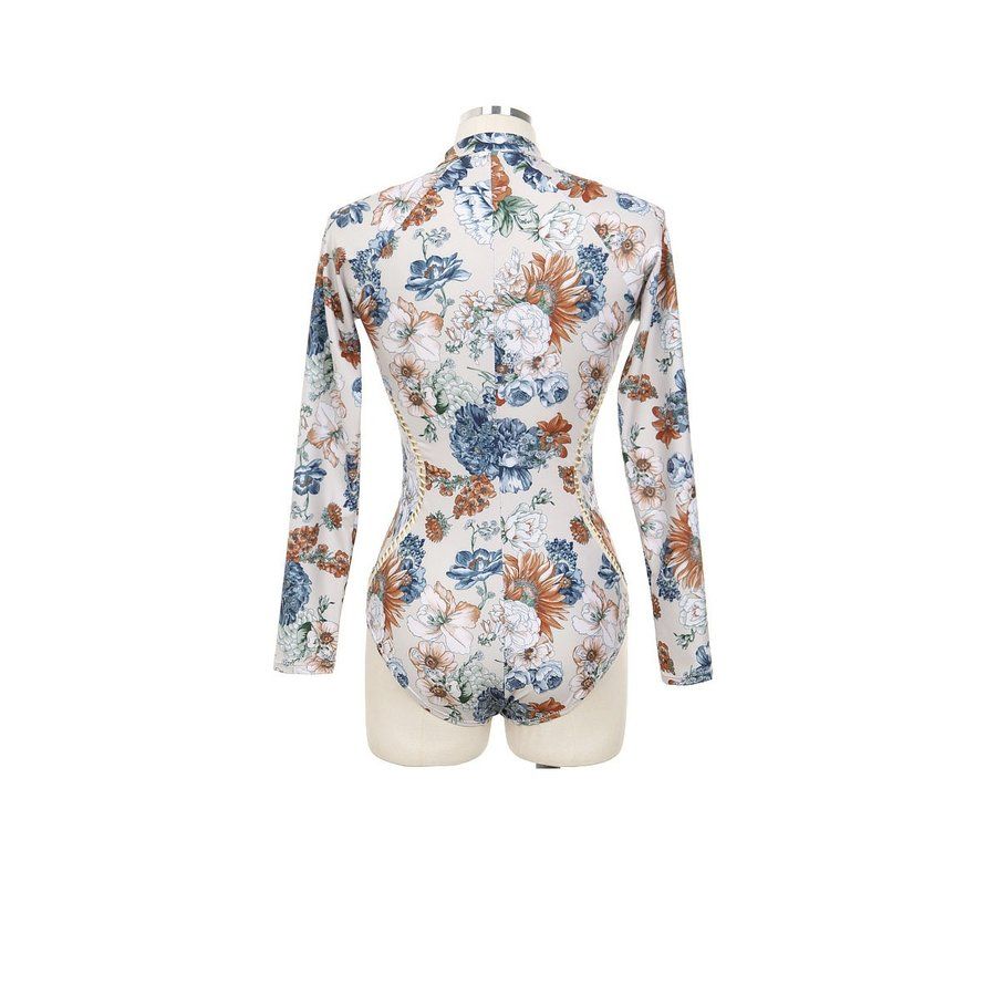 競泳水着 体型カバーワンピース型 長袖レディース競泳水着