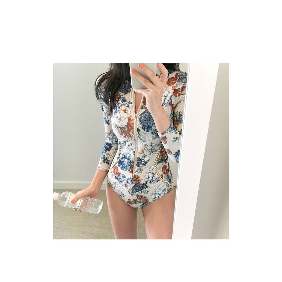 競泳水着 体型カバーワンピース型 長袖レディース競泳水着