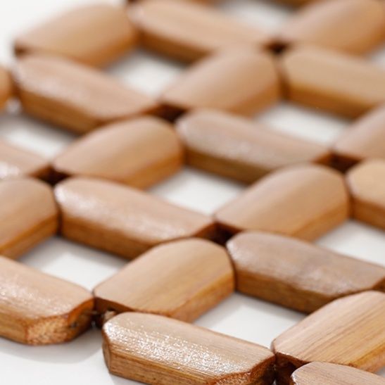 ランチョンマット 花結び木製幾何模様ランチョンマット