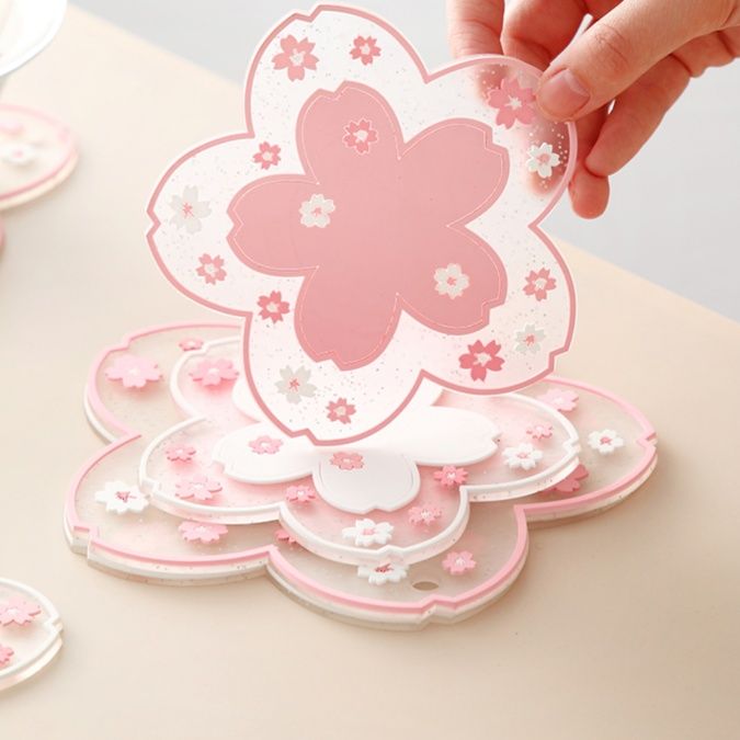 ランチョンマット 桜花マット 子ども用立体花模様