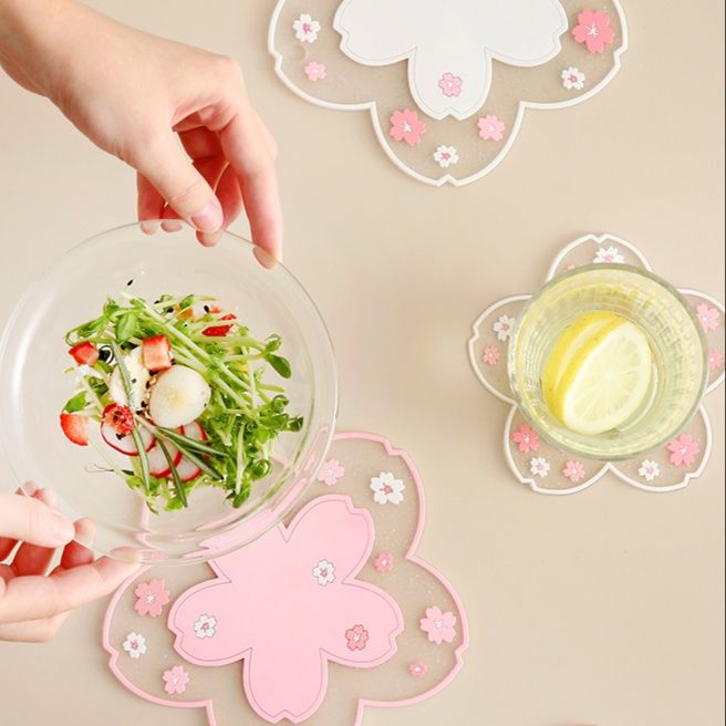 ランチョンマット 桜花マット 子ども用立体花模様