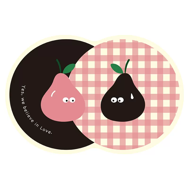 ランチョンマットフルーツとお話 向き合った柚子達 【ブラピ】合皮