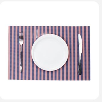 ランチョンマット 縦縞模様の食卓用敷物整理収納セット