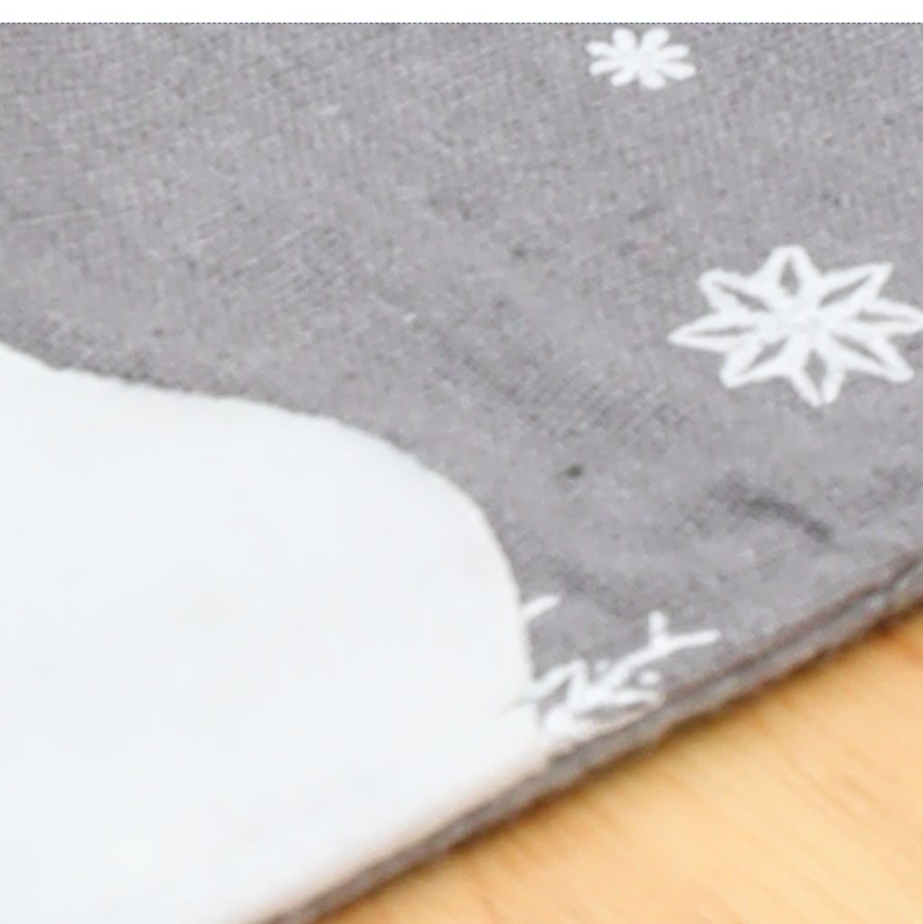 ランチョンマット 雪の結晶と聖夜の老人柄子ども向け