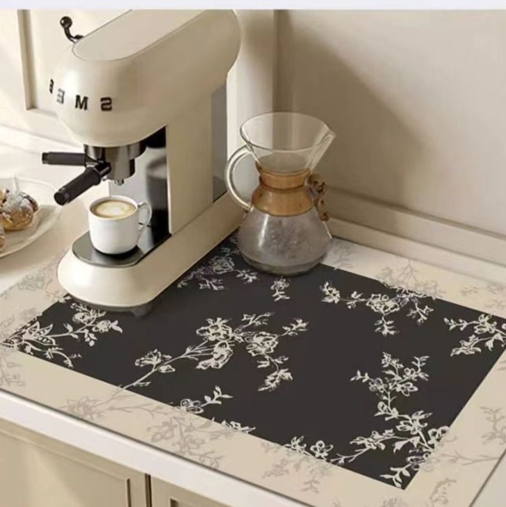 ランチョンマット 北欧ボタニカル柄フレーム装飾