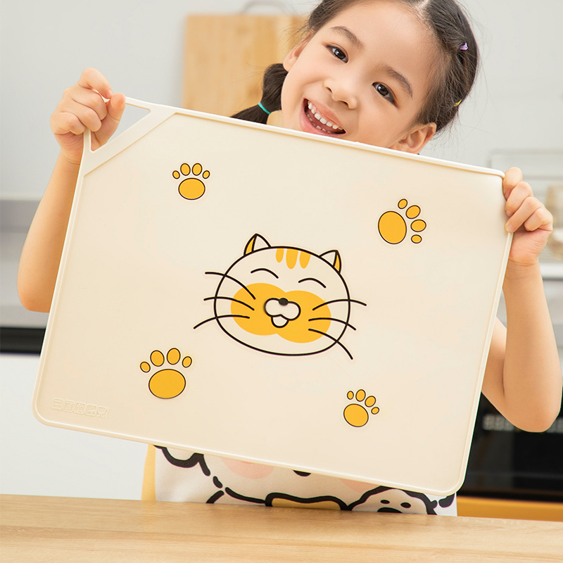 笑顔の猫ちゃん肉球柄ランチョンマット