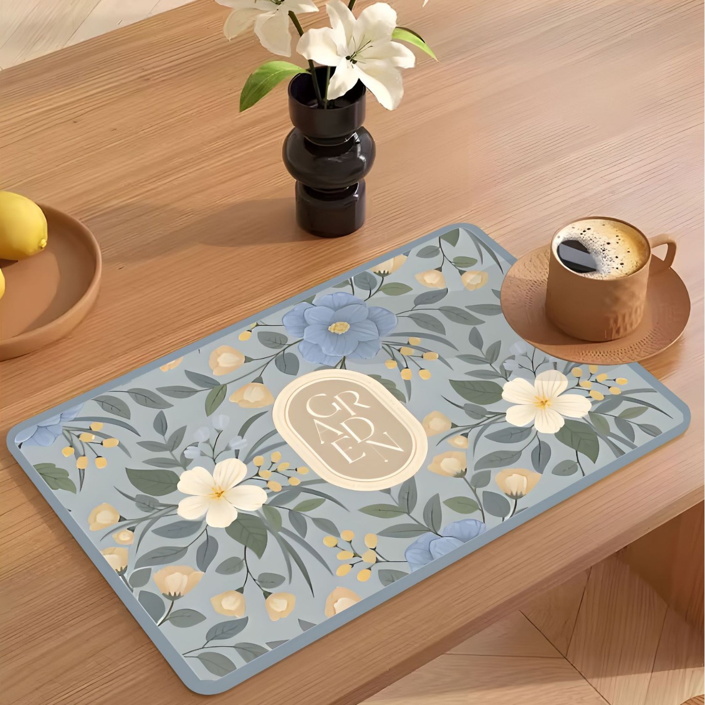 ランチョンマット 野花咲く庭の情景