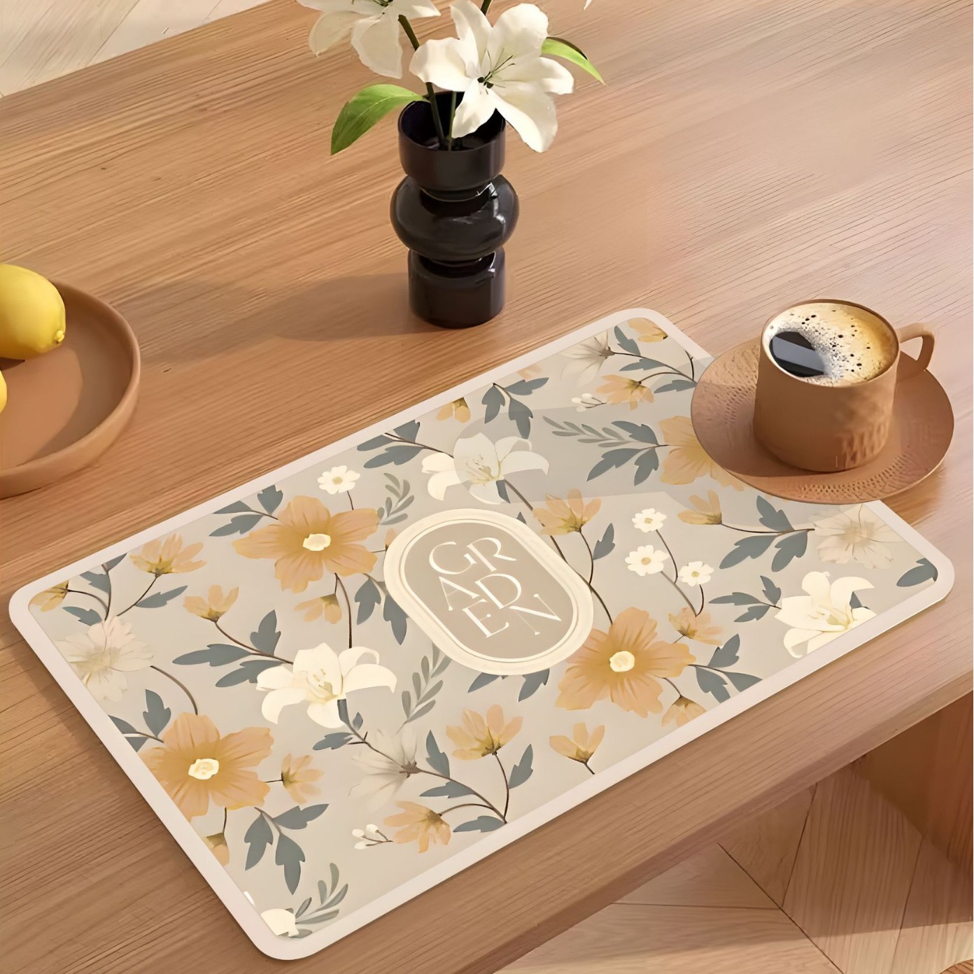 ランチョンマット 野花咲く庭の情景