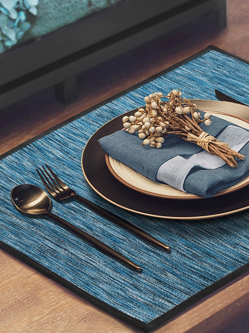 ランチョンマット 糸織り縞模様の和風