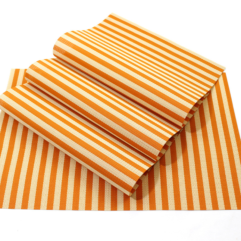 ランチョンマット 縦縞模様の食卓用敷物整理収納セット