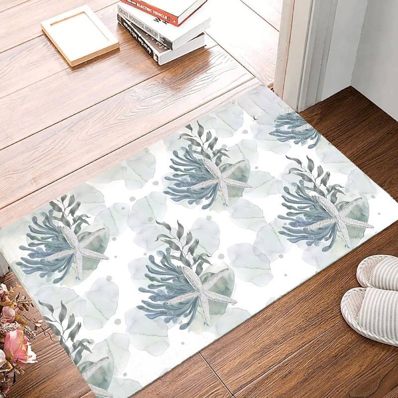 ランチョンマット 海の生き物と珊瑚柄の合皮ランチョンマット