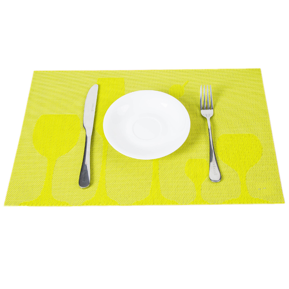 ランチョンマット 森の動物たちシルエット織りランチョンマット