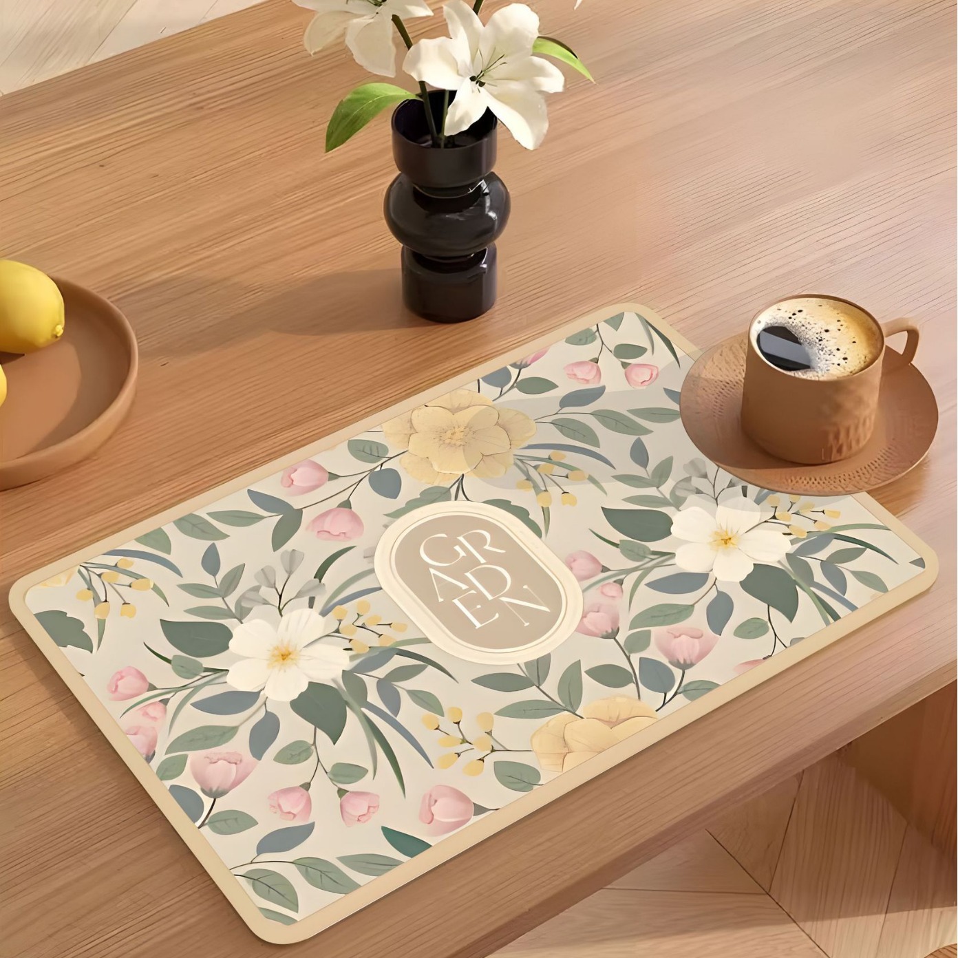 ランチョンマット 野花咲く庭の情景