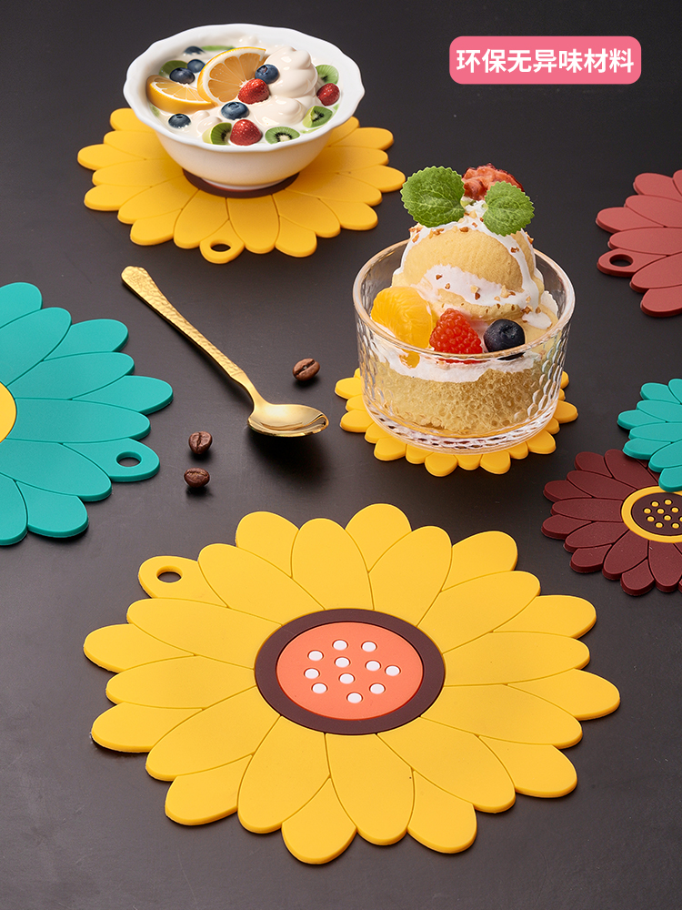 ランチョンマット 花びら舞うひまわりランチョンマット