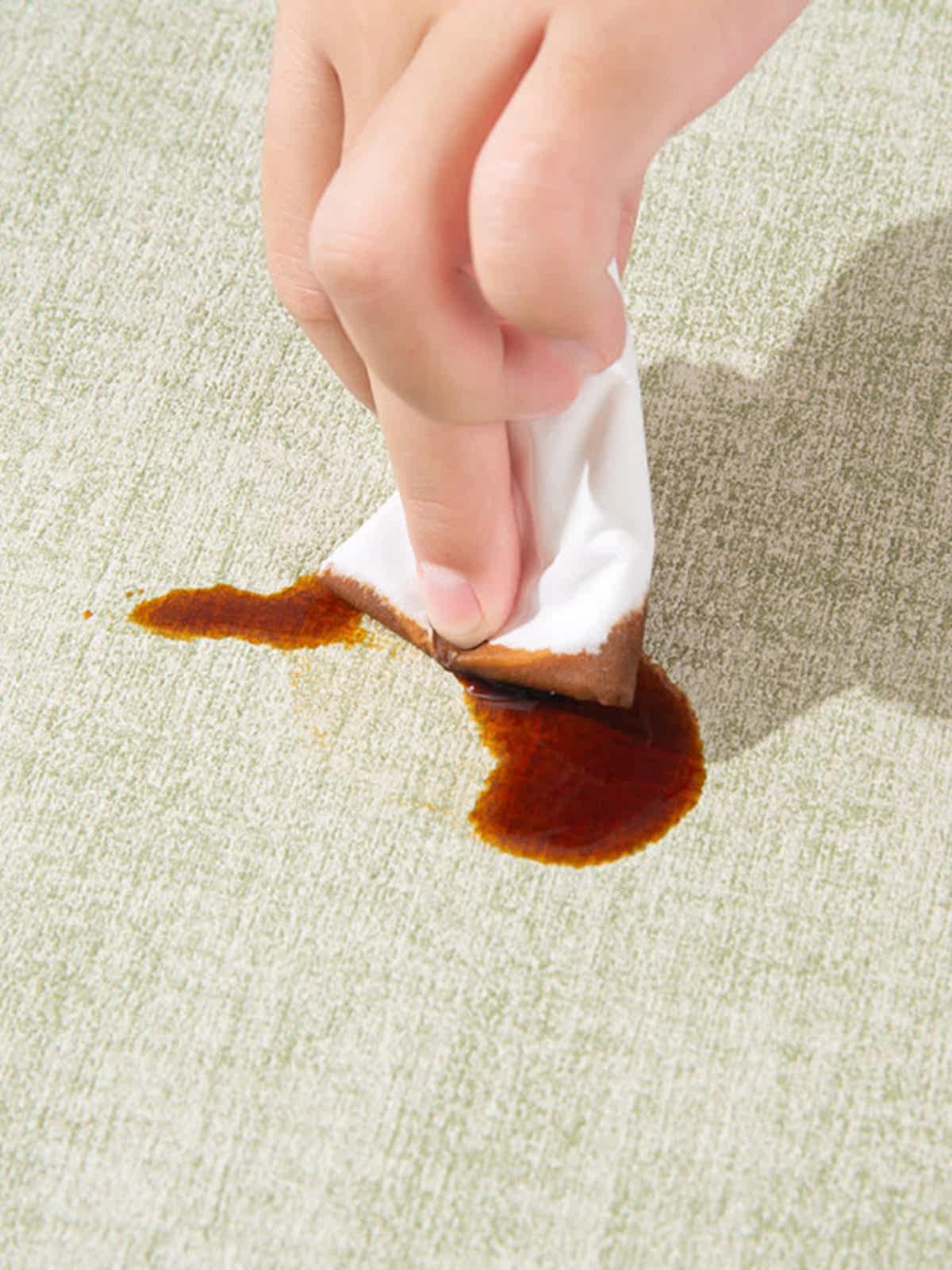 ランチョンマット 白縁取りリネン風北欧スタイル