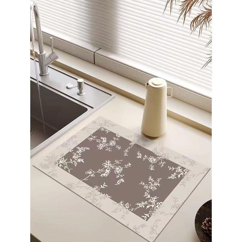 ランチョンマット 北欧ボタニカル柄フレーム装飾