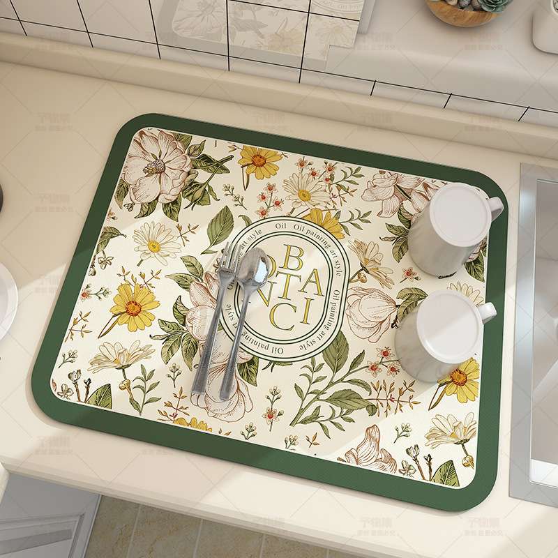 花柄ボタニカル防水ランチョンマット