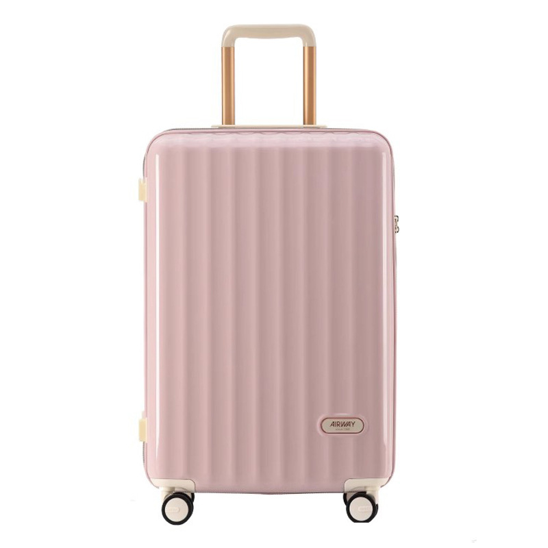旅行グッズ 縦型ストライプ軽量キャリーケース カップホルダー付き