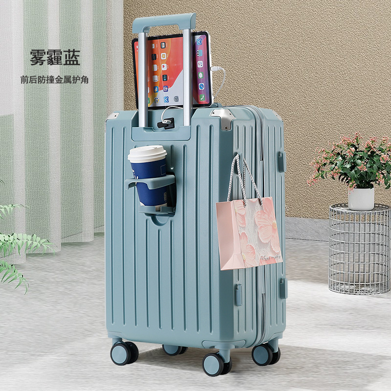 旅行グッズ 多機能収納スーツケース 充電端末ホルダー付き