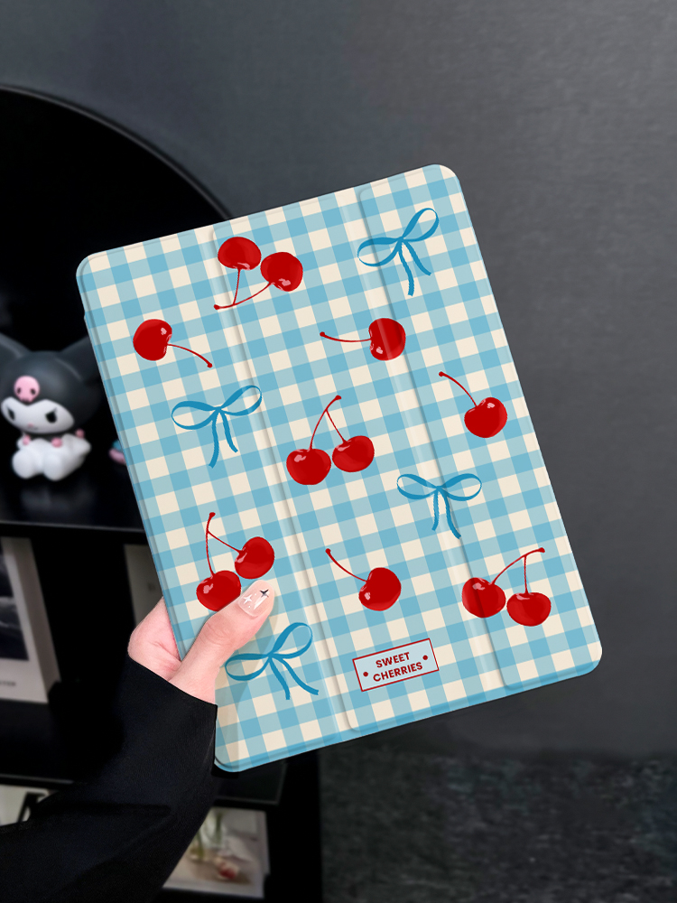 ipadカバー さくらんぼ模様の保護カバー