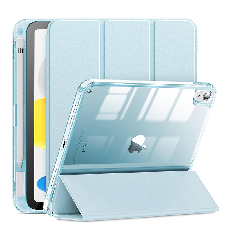 ipadカバー クリア背面三つ折り保護ケース