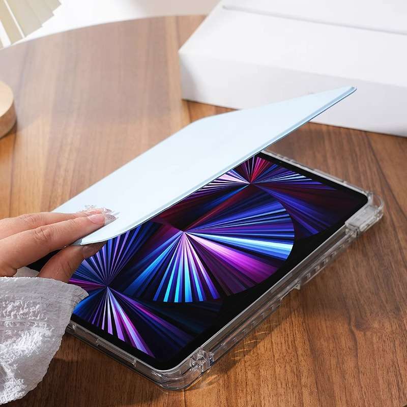 iPadカバーiPadスタンド機能付き 背面クリアケース