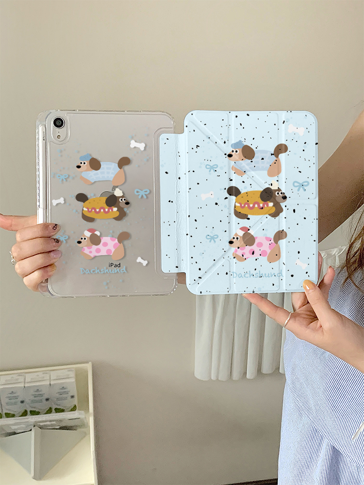 ipadカバー わんちゃん柄 透明保護カバー