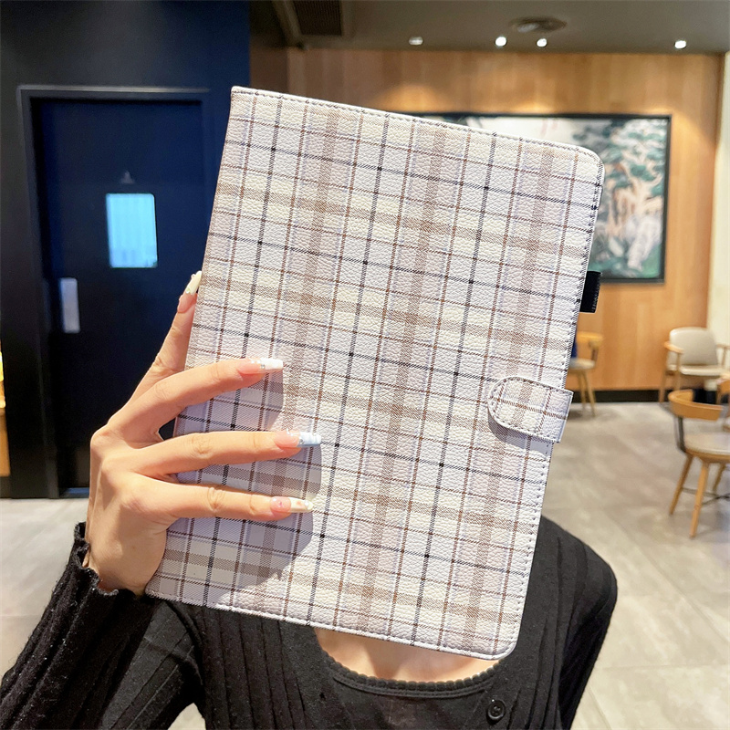 ipadカバー 格子柄 タブレット保護ケース