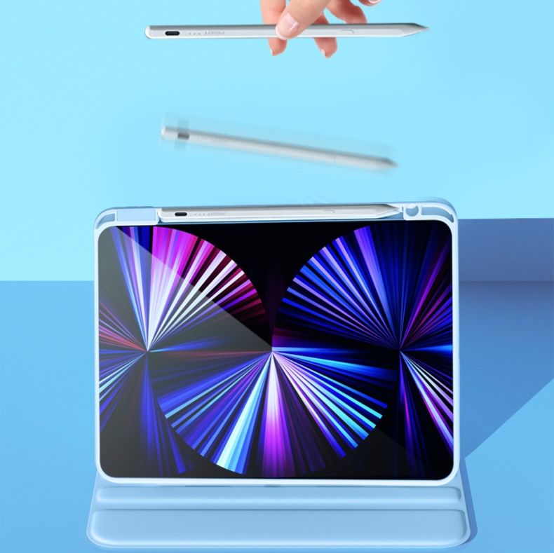ipadカバー 透明弾性スタンド機能付きタブレットカバー