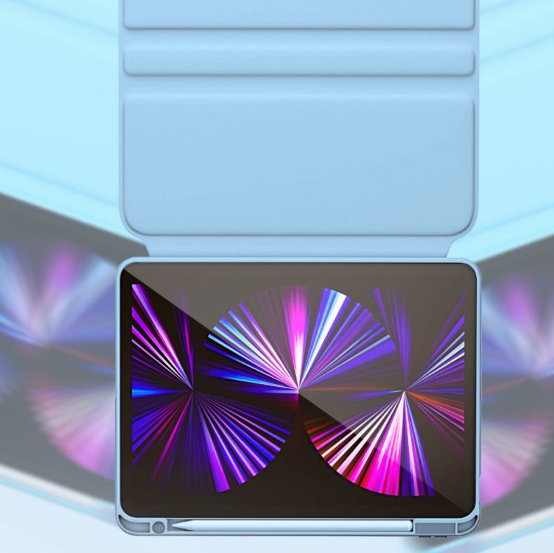 ipadカバー 透明弾性スタンド機能付きタブレットカバー