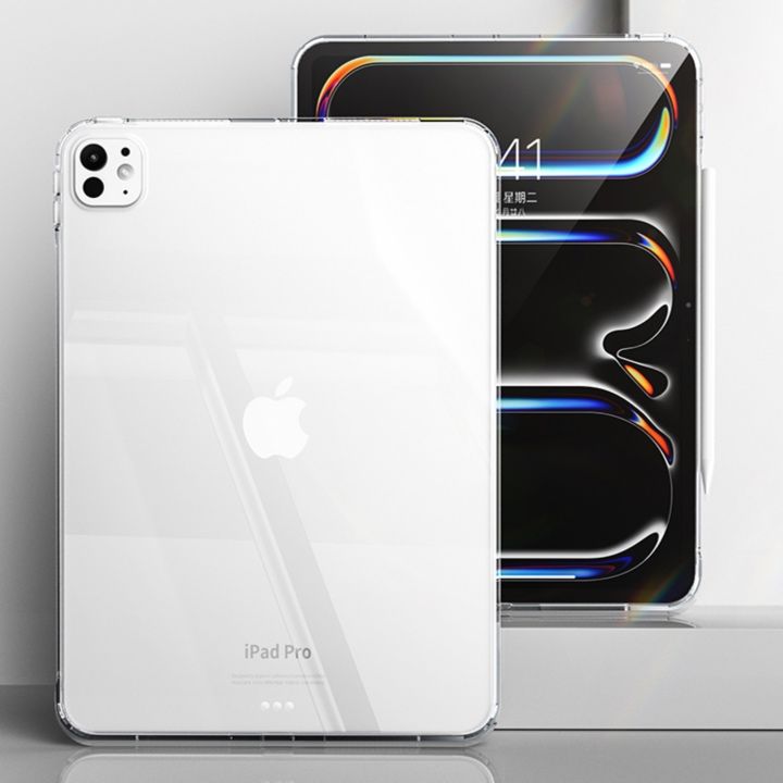 ipadカバー アイパッドプロ用三つ折り透明保護カバー