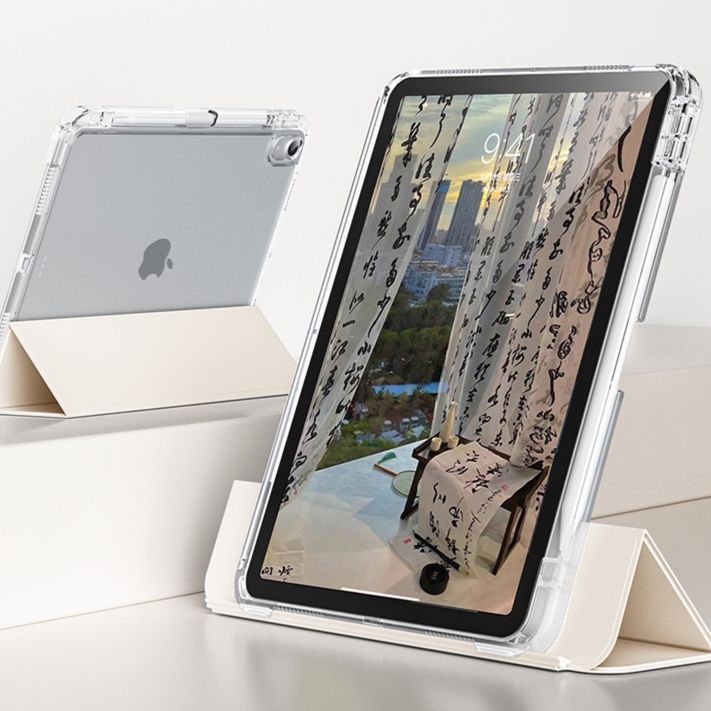 ipadカバー 透明抽拉式耐衝撃保護ケース