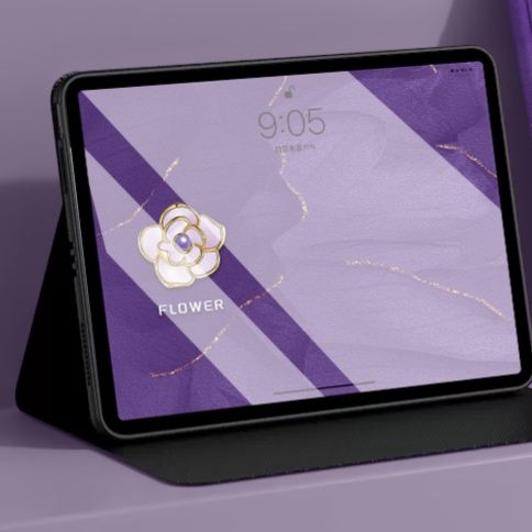 ipadカバー 花模様 高級感 スタンド機能付き保護カバー