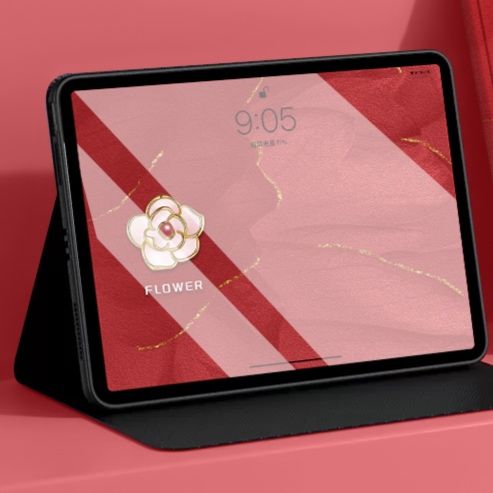 ipadカバー 花模様 高級感 スタンド機能付き保護カバー
