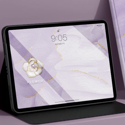 ipadカバー 花模様 高級感 スタンド機能付き保護カバー
