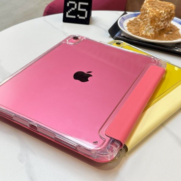 ipadカバー 透明折り畳みスタンド機能付き保護ケース