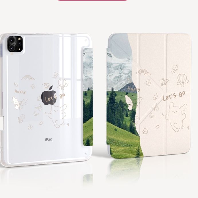 ipadカバー 夢見るくま 透明保護カバー