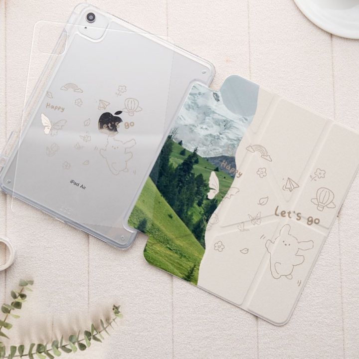 ipadカバー 夢見るくま 透明保護カバー