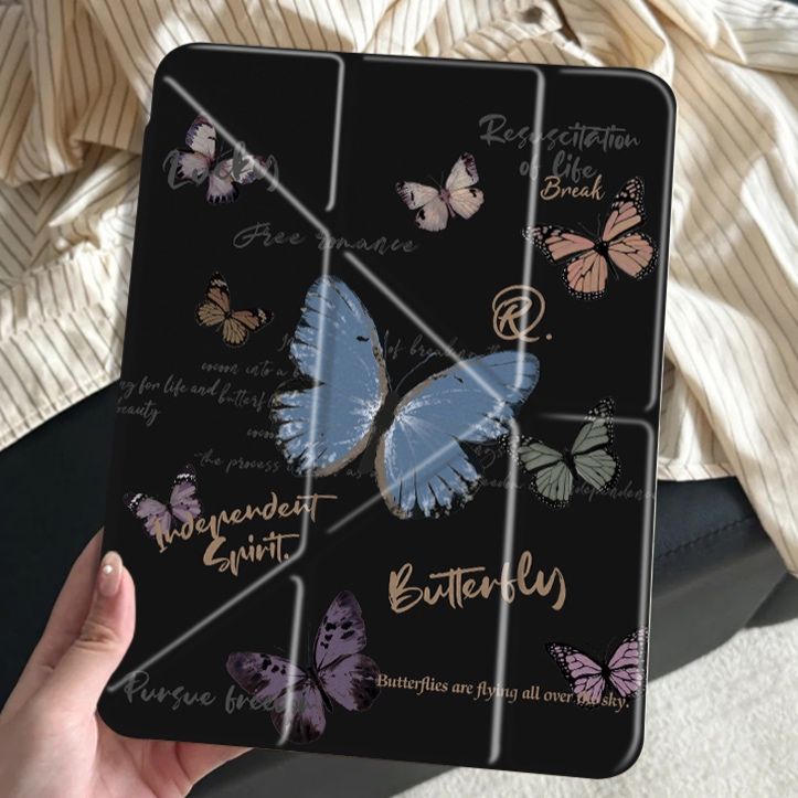 ipadカバー 優雅な蝶々デザイン保護カバー